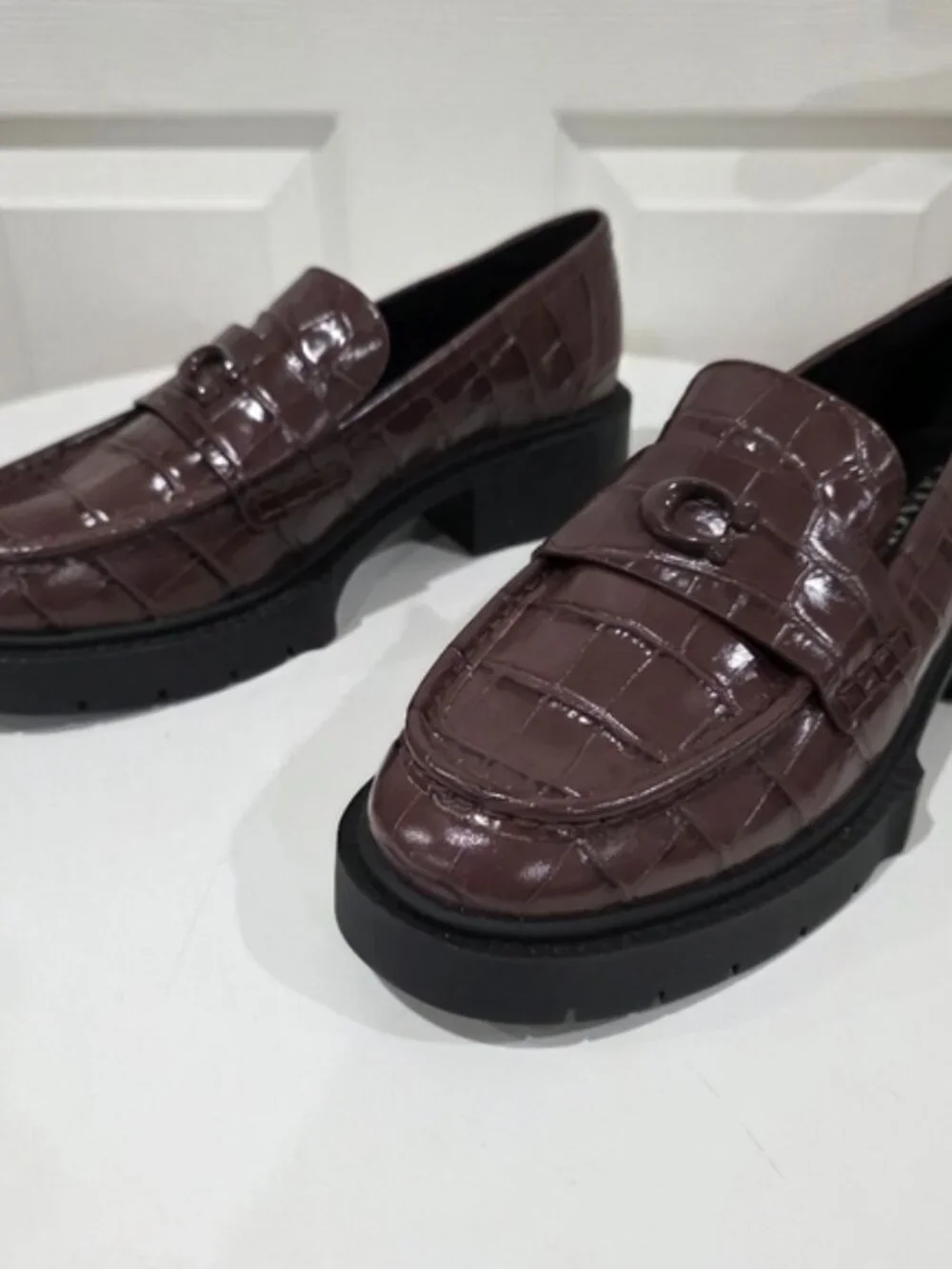 Coach Croc Brown Loafers